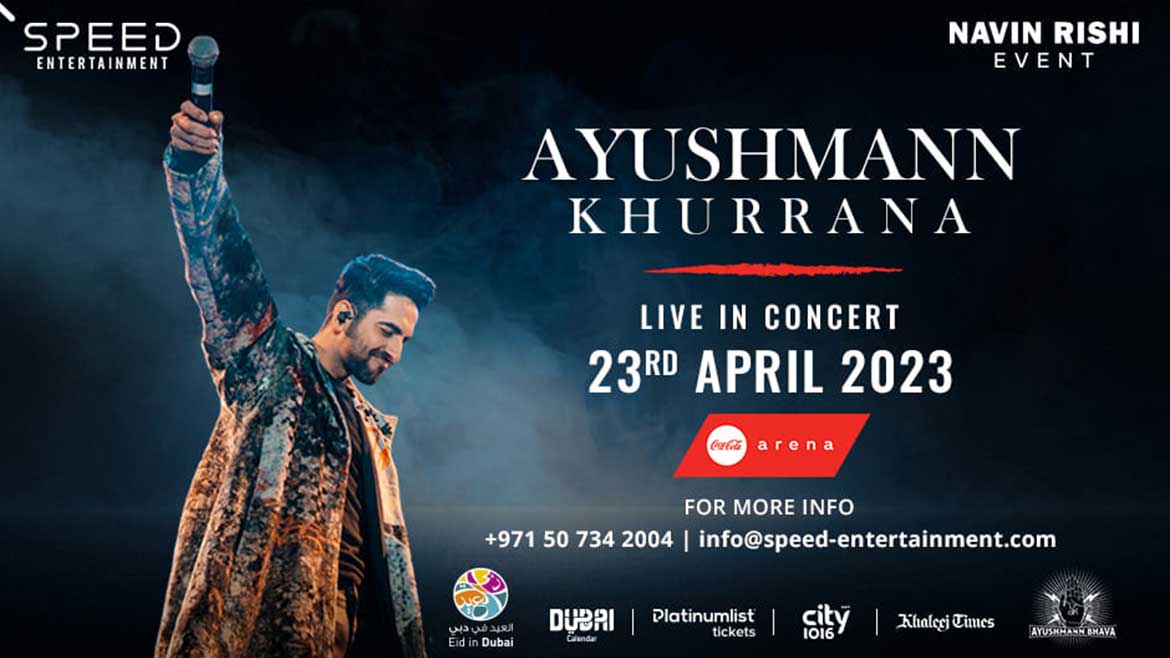 Ayushmann Khurrana Live Concert in Dubai (23rd April) Dubai Local